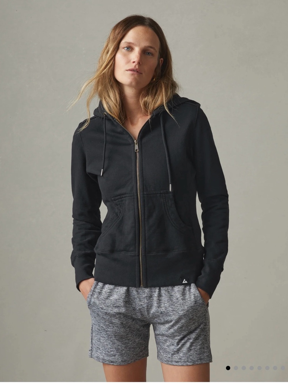 American Giant Black Classic Full-Zip Hoodie